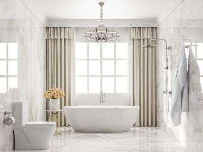 Luxury Bathroom Upgrade with Freestanding Bathtub